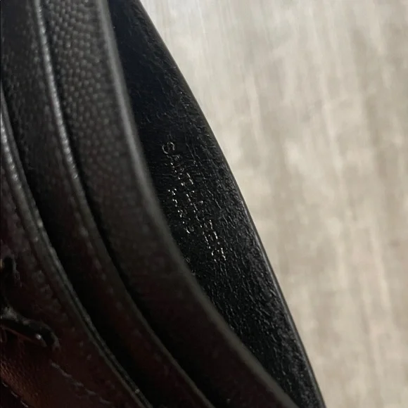 Saint Laurent Black Quilted Leather YSL Card Case - Picture 3 of 3